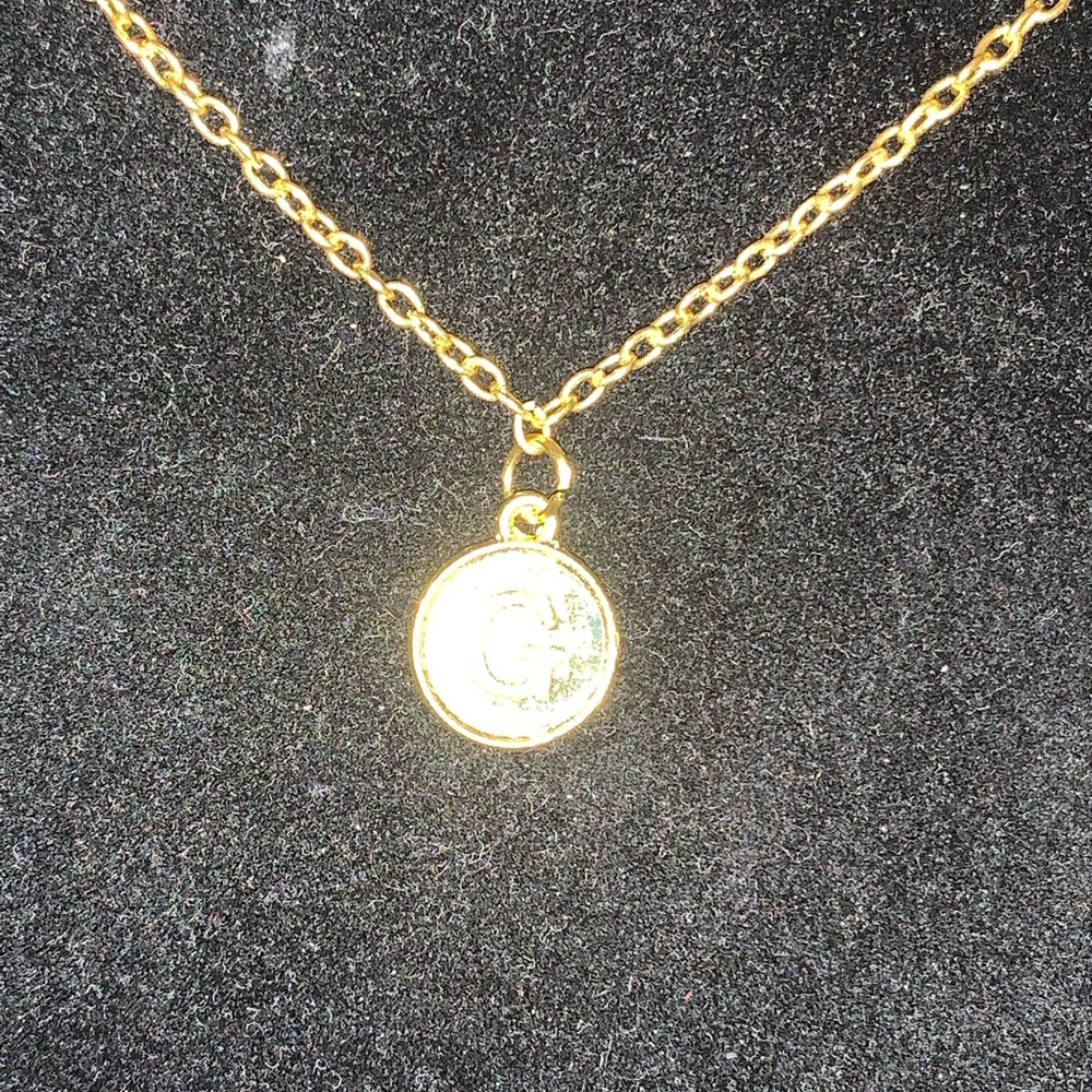 Necklace (G) Initial Charm - Picture 2 of 3